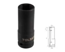 Головка торцевая ударная глубокая шестигранная 1/2" 20 мм TOLSEN TT18270