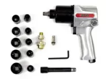 Пневмогайковерт 1/2" ECO AIW-600 с лубрикатором и головками (1/2", 7000 об/мин, 204л/мин)