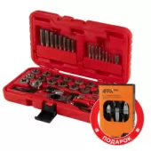 Набор метчиков и плашек SK-5 M3-M12, кейс, 40 предметов, в комплекте набор пассатижей МАСТАК 351-00040CP